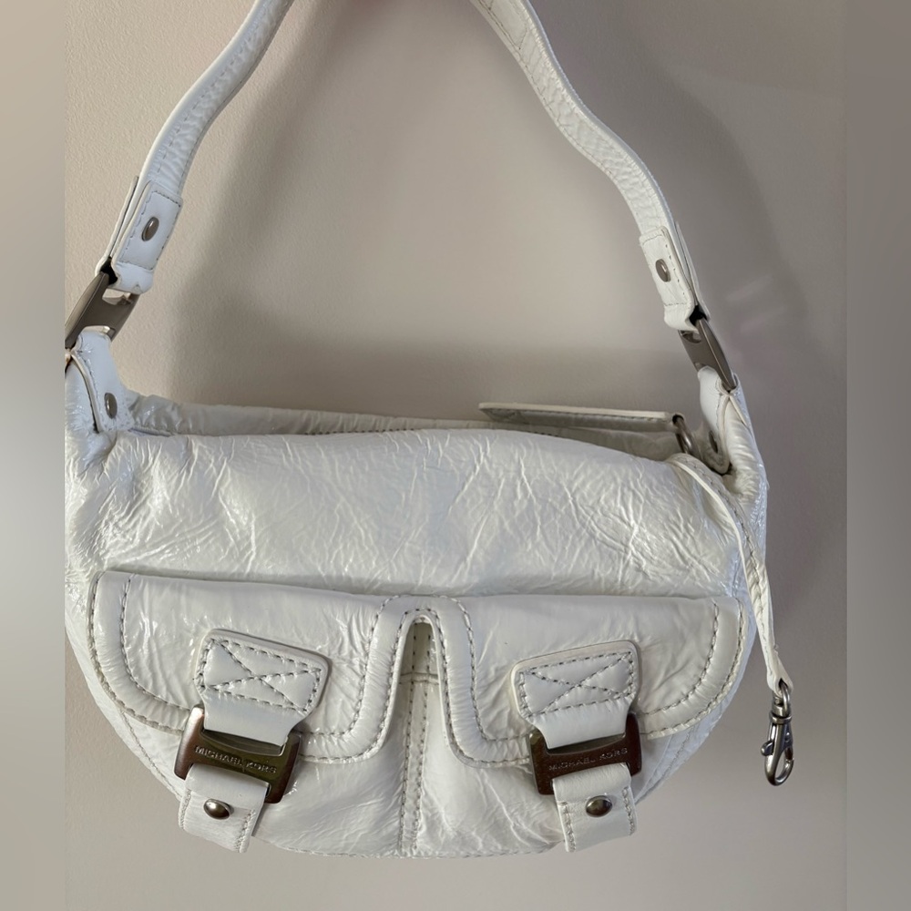 Michael Kors Vintage White Patent Leather Shoulder Bag